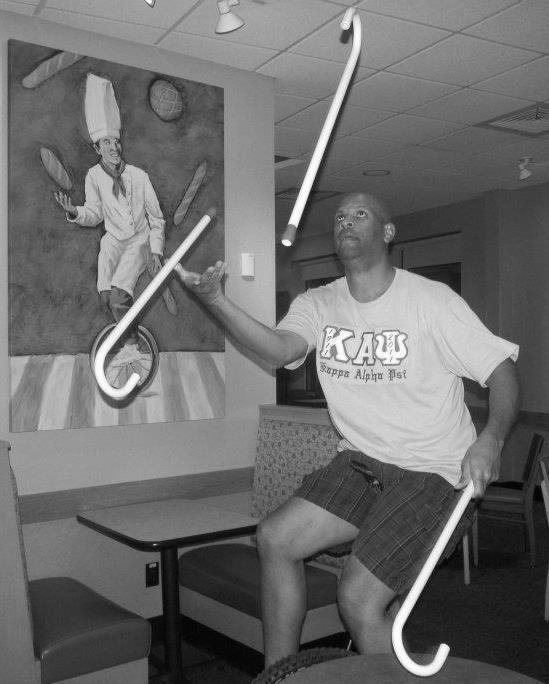 Unicycling in Panera Bread